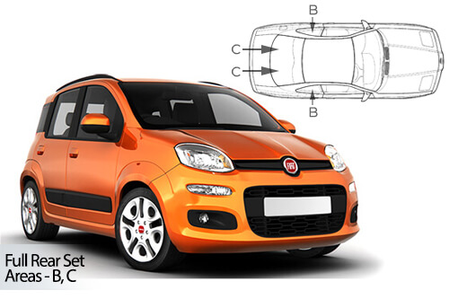 Parasolare Carshades Compatibile Fiat Panda 2012-Prezent Hatchback