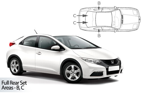 Parasolare Carshades Compatibile Honda Civic IX 2011-2015 Hatchback