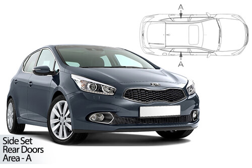 Parasolare Carshades Compatibile Kia Ceed II 2012-2018 Hatchback