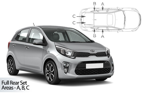 Parasolare Carshades Compatibile Kia Picanto III 2017-Prezent Hatchback