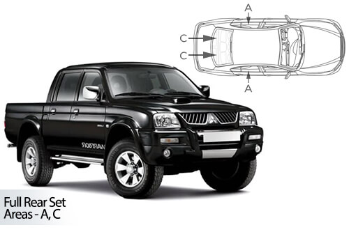 Parasolare Carshades Compatibile Mitsubishi L200 III 1996-2006 Pick-Up