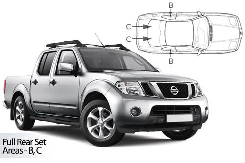 Parasolare Carshades Compatibile Nissan Navara 2005-2014 Pick-Up