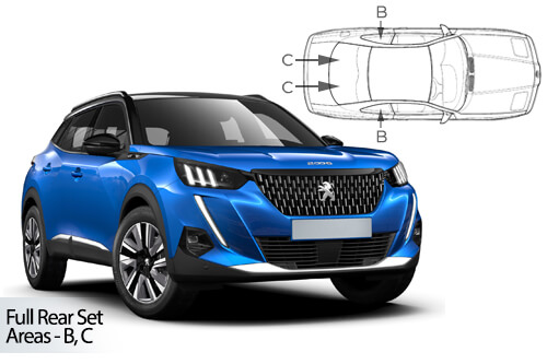 Parasolare Carshades Compatibile Peugeot 2008 II 2019-Prezent SUV