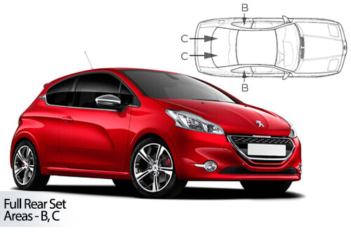 Parasolare Carshades Compatibile Peugeot 208 I 2012-2019 Hatchback 3 Usi