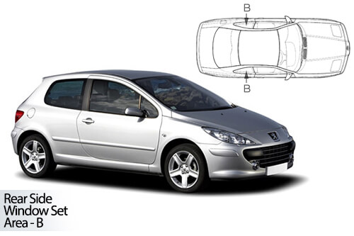 Parasolare Carshades Compatibile Peugeot 307 2001-2008 Hatchback 3 Usi