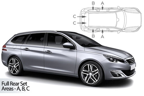 Parasolare Carshades Compatibile Peugeot 308 II 2013-2021 Combi/ Break