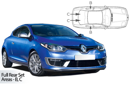 Parasolare Carshades Compatibile Renault Megane III 2009-2017 Hatchback 3 Usi