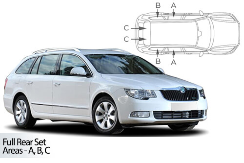 Parasolare Carshades Compatibile Skoda Superb II 2008-2015 Combi/ Break