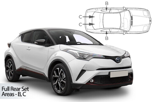 Parasolare Carshades Compatibile Toyota C-Hr 2016-Prezent SUV