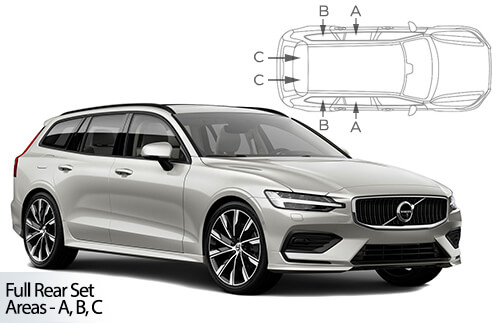 Parasolare Carshades Compatibile Volvo V60 II 2018-Prezent Combi/ Break